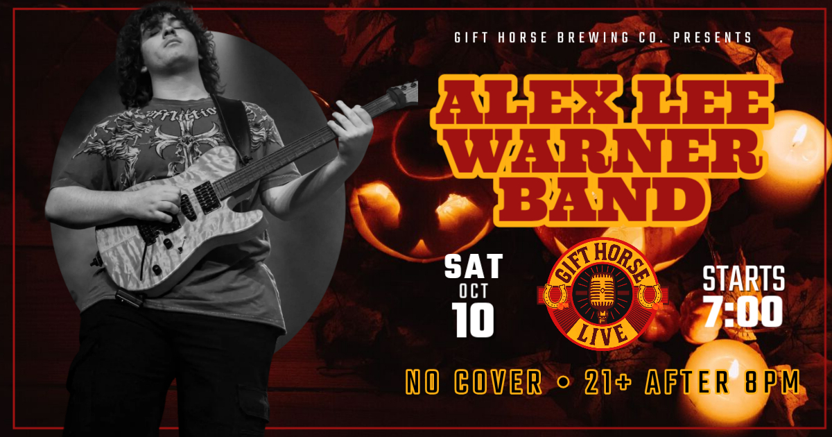 Alex Lee Warner Band October 10 7PM